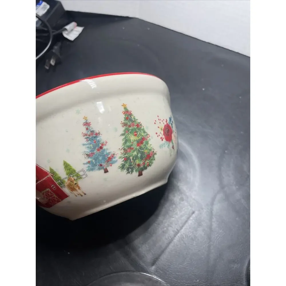 The Pioneer Woman Stoneware Wishful Winter Small Mixing Bowl 6